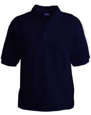 Plain Navy Blue Collar T Shirt